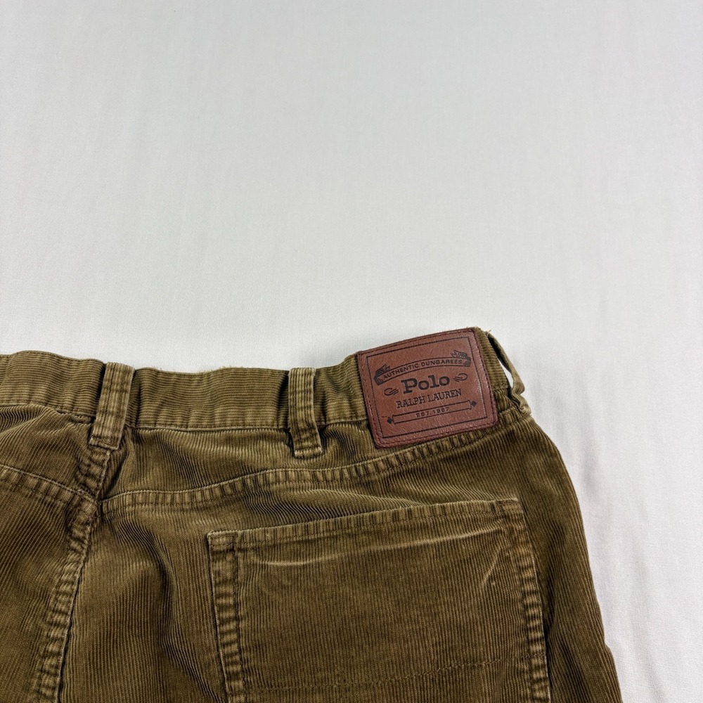 Polo Ralph Lauren Corduroy Pants Mens 42x32 Brown 750 Bootcut Chino - Picture 11 of 12